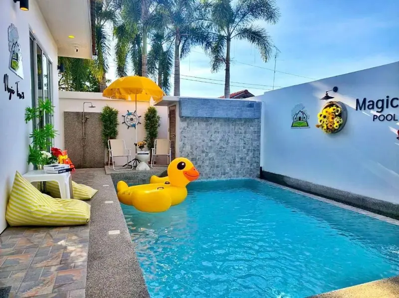 ภายนอก Magic time pool villa