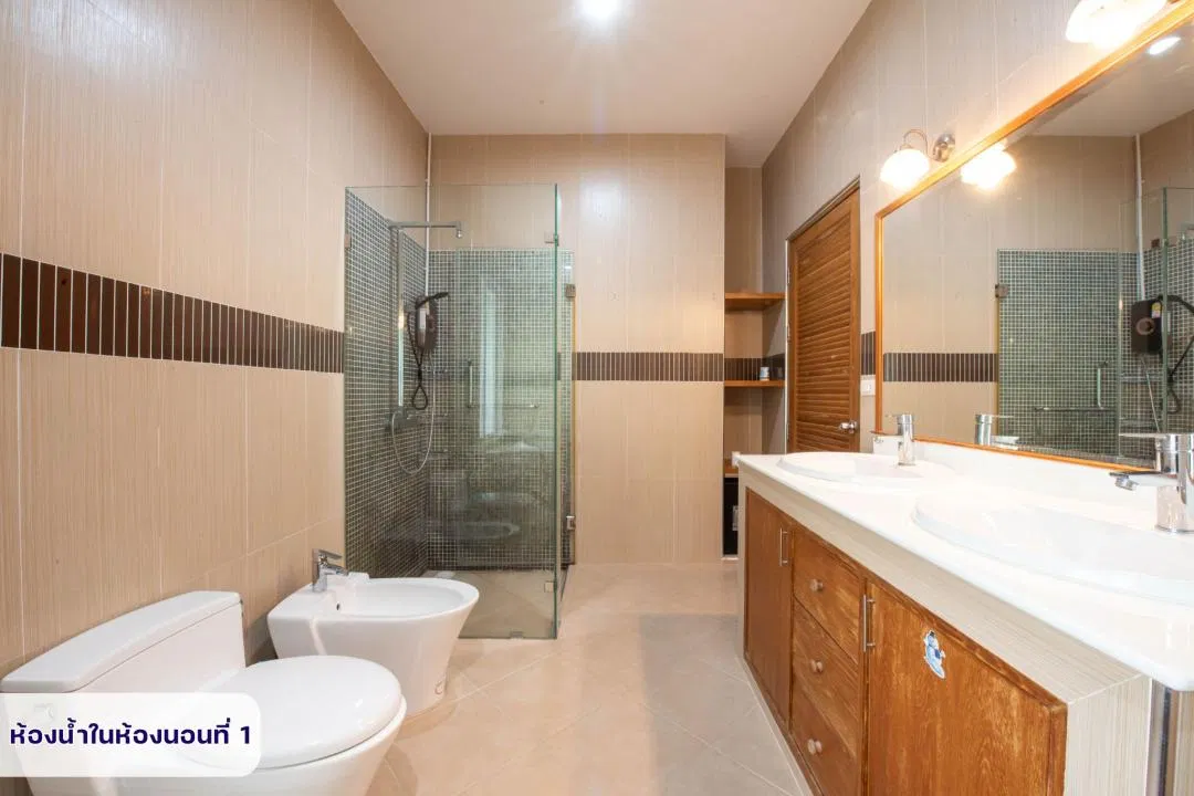 ห้องน้ำ ซีวิวพูลวิวล่า บางเสร่