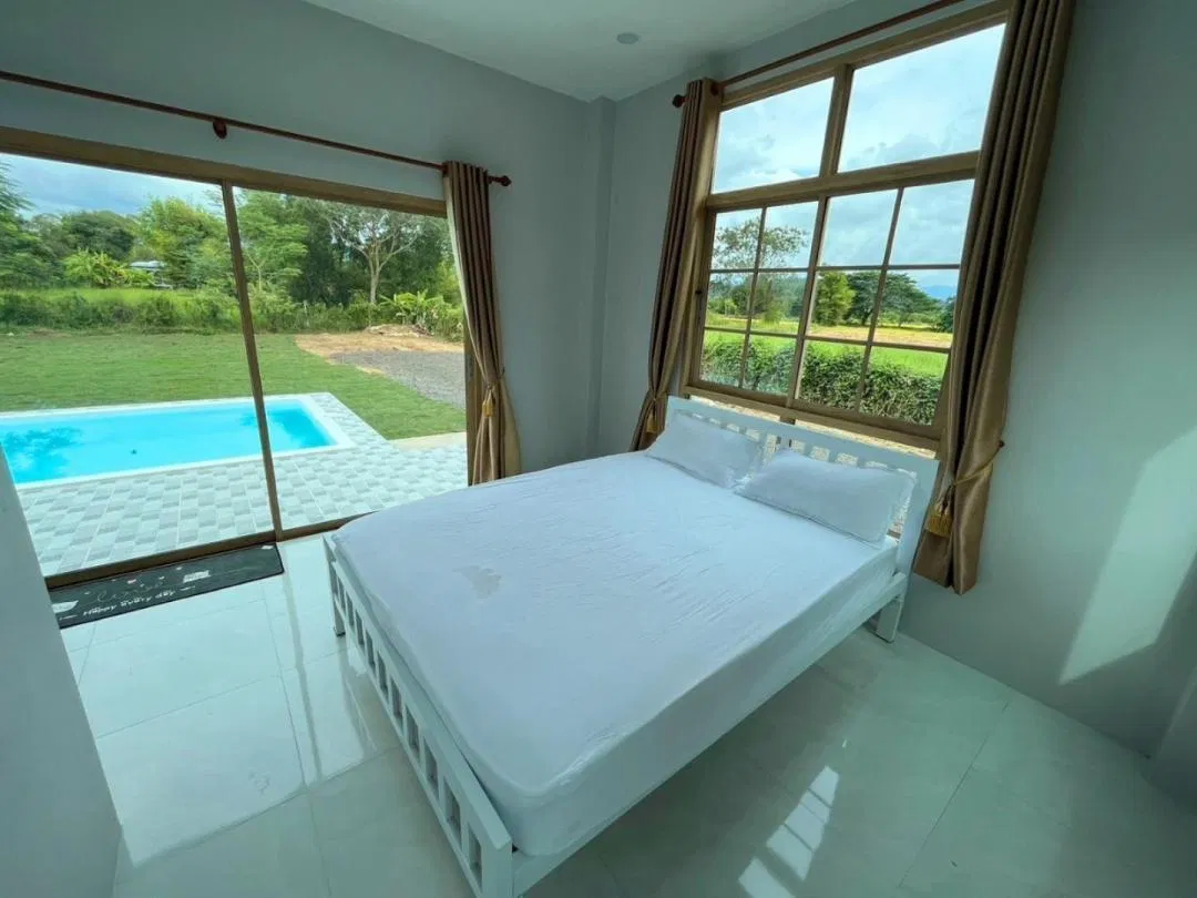 ห้องนอน Pixel mountain view poolvilla (เขาใหญ่)
