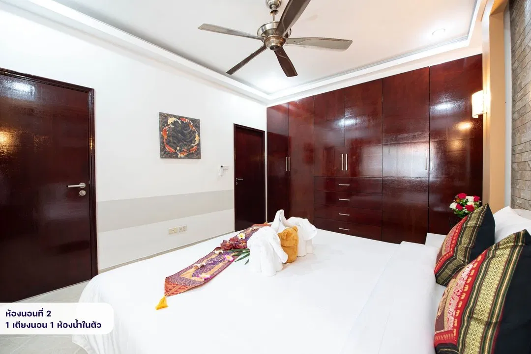 ห้องนอน MM Pool Villa Pattaya