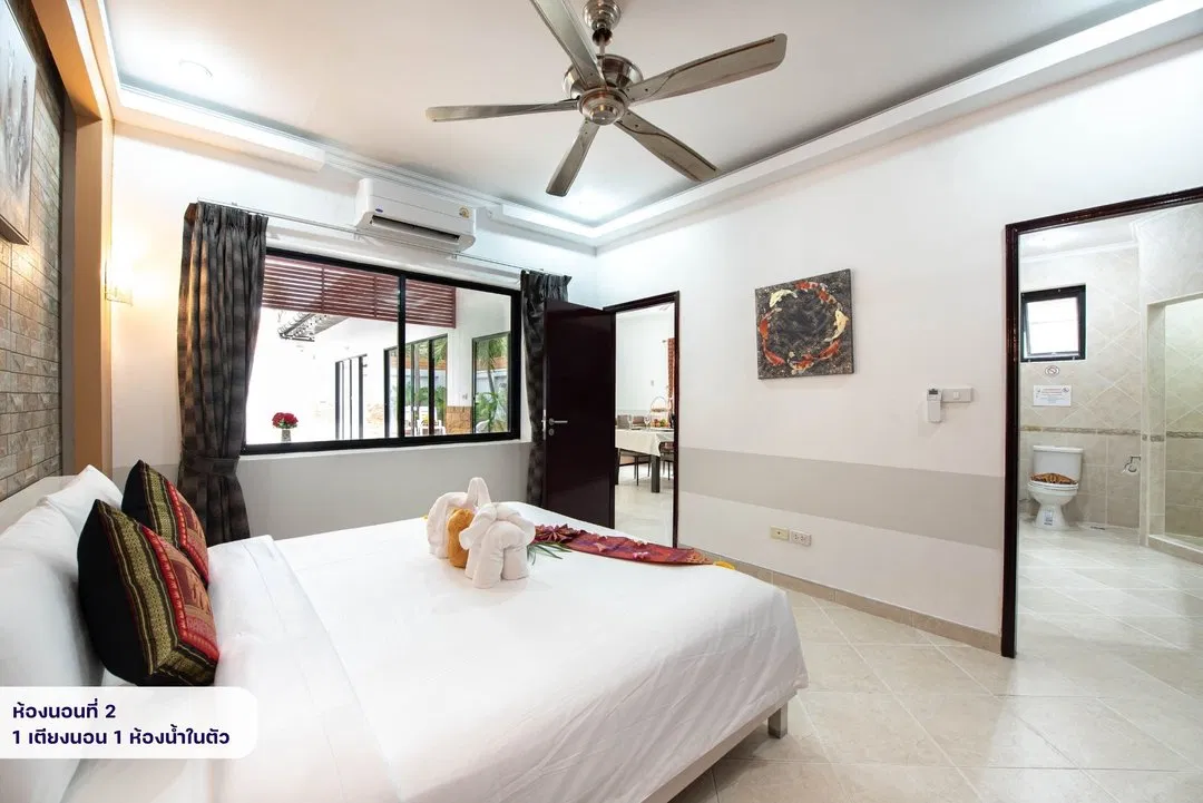 ห้องนอน MM Pool Villa Pattaya