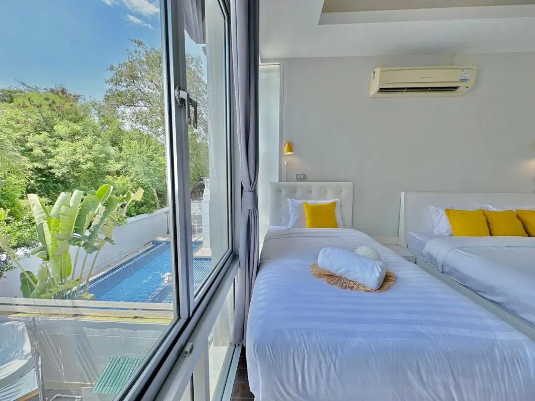 ห้องนอน Family Pool Villa