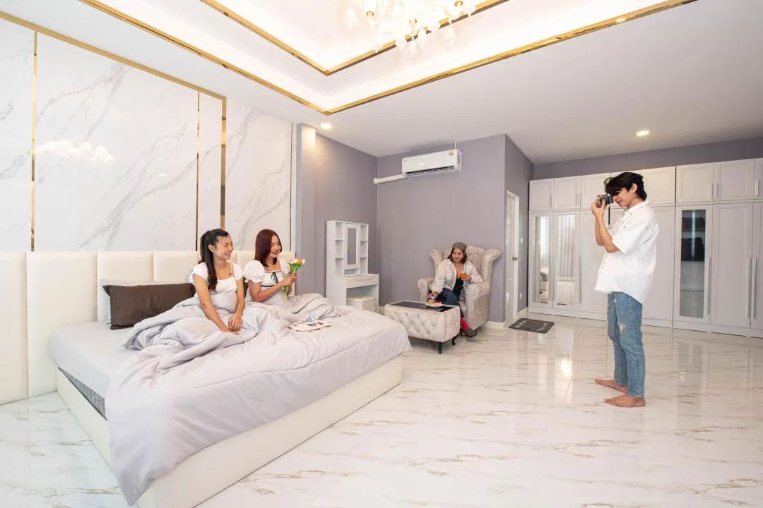 ห้องนอน PP Pool Villa (มาบประชัน)