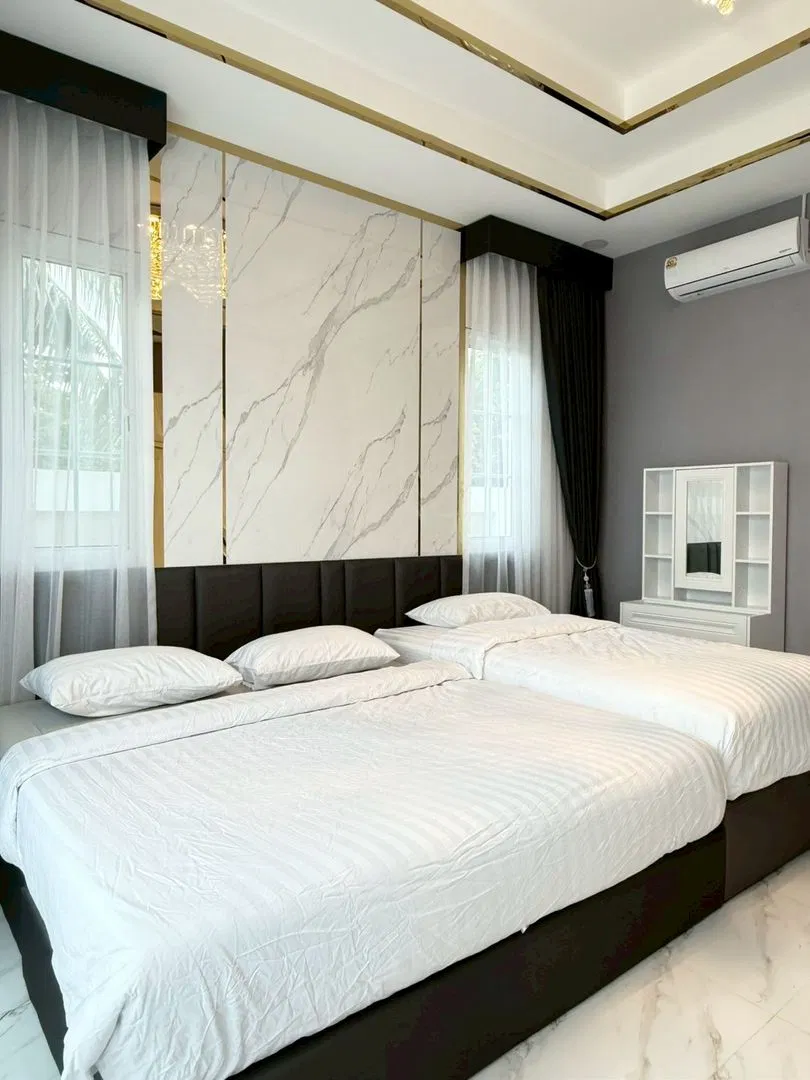 ห้องนอน PP Pool Villa (มาบประชัน)