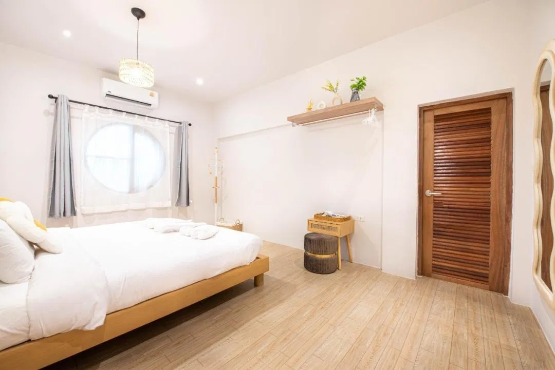 ห้องนอน De Beach Pool villa