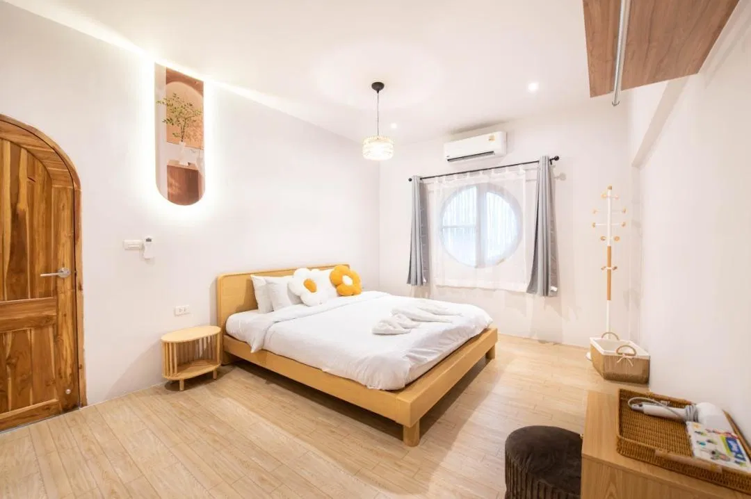 ห้องนอน De Beach Pool villa