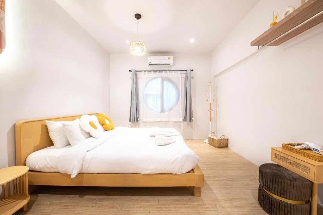 ห้องนอน De Beach Pool villa