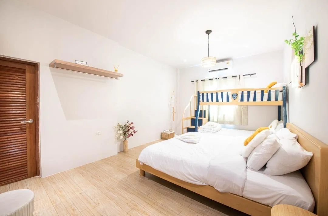 ห้องนอน De Beach Pool villa