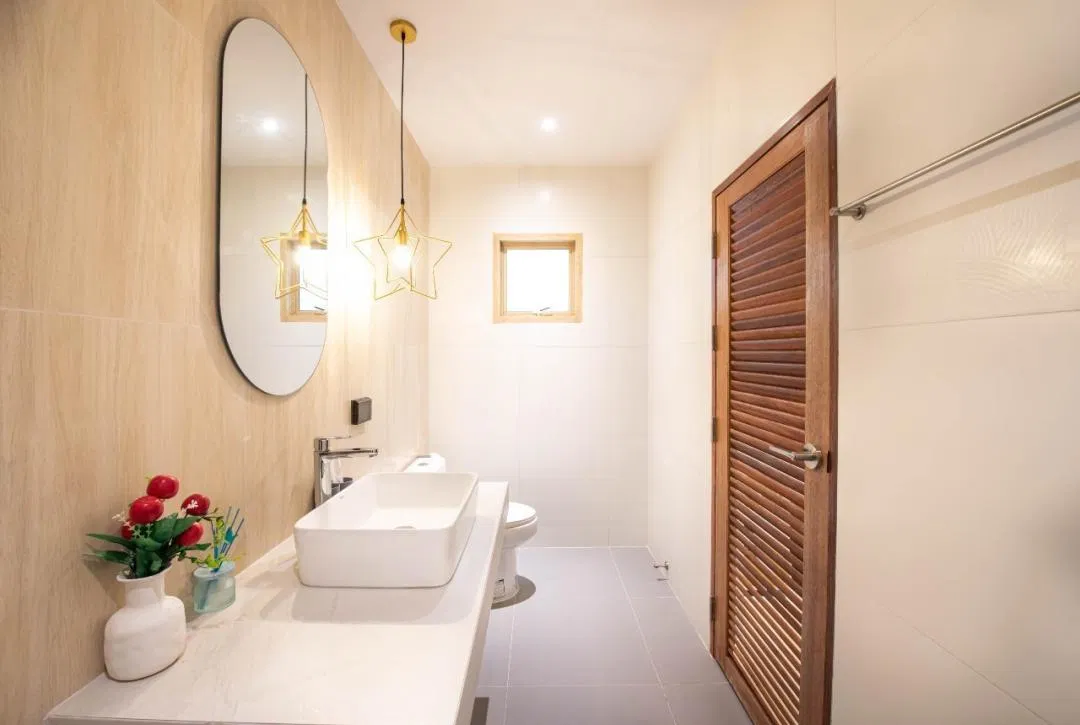 ห้องน้ำ De Beach Pool villa