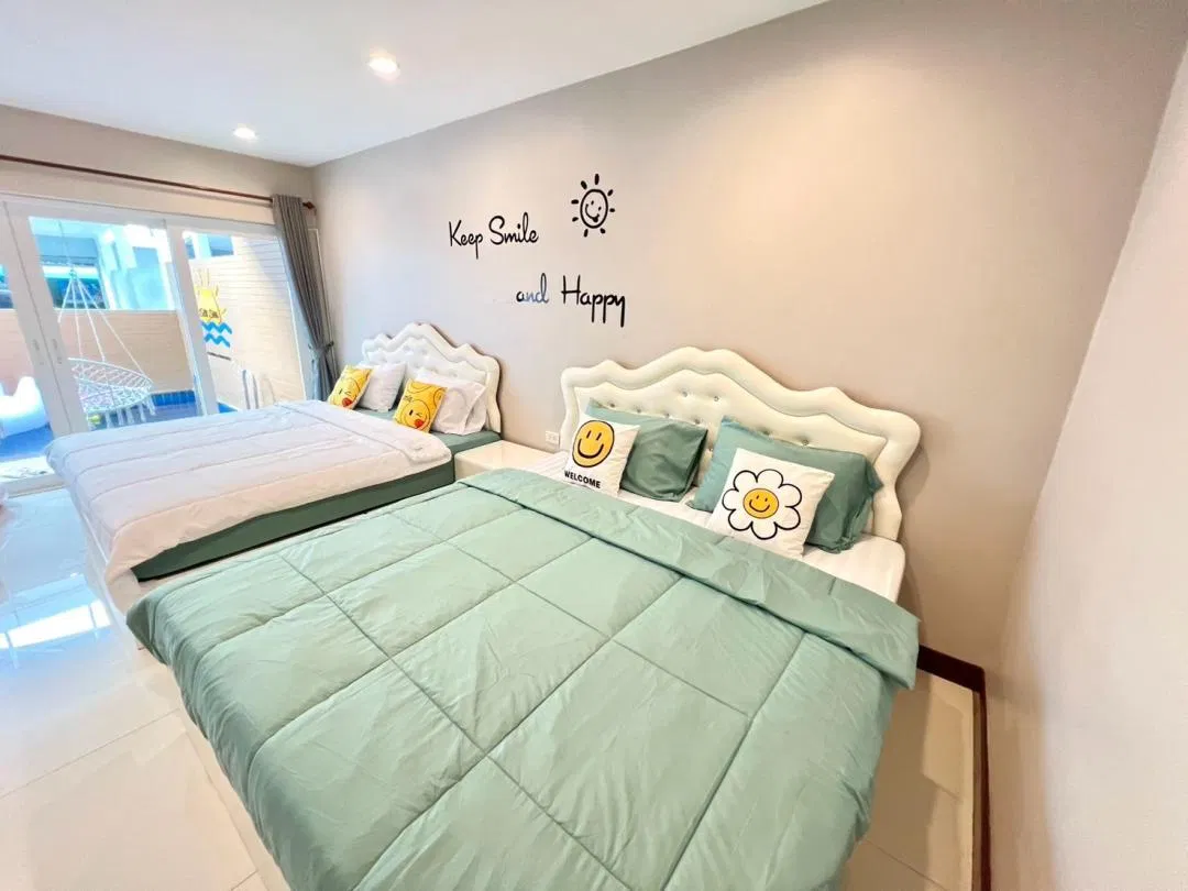 ห้องนอน Smile poolvilla by N