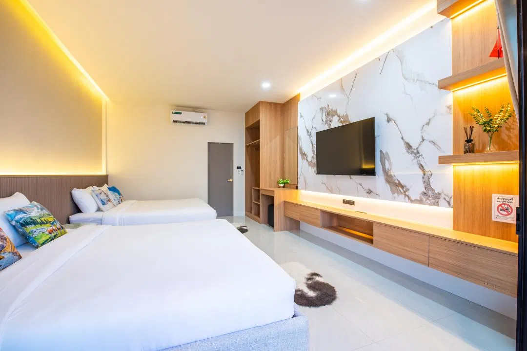 ห้องนอน Swiss Home Pool Villa
