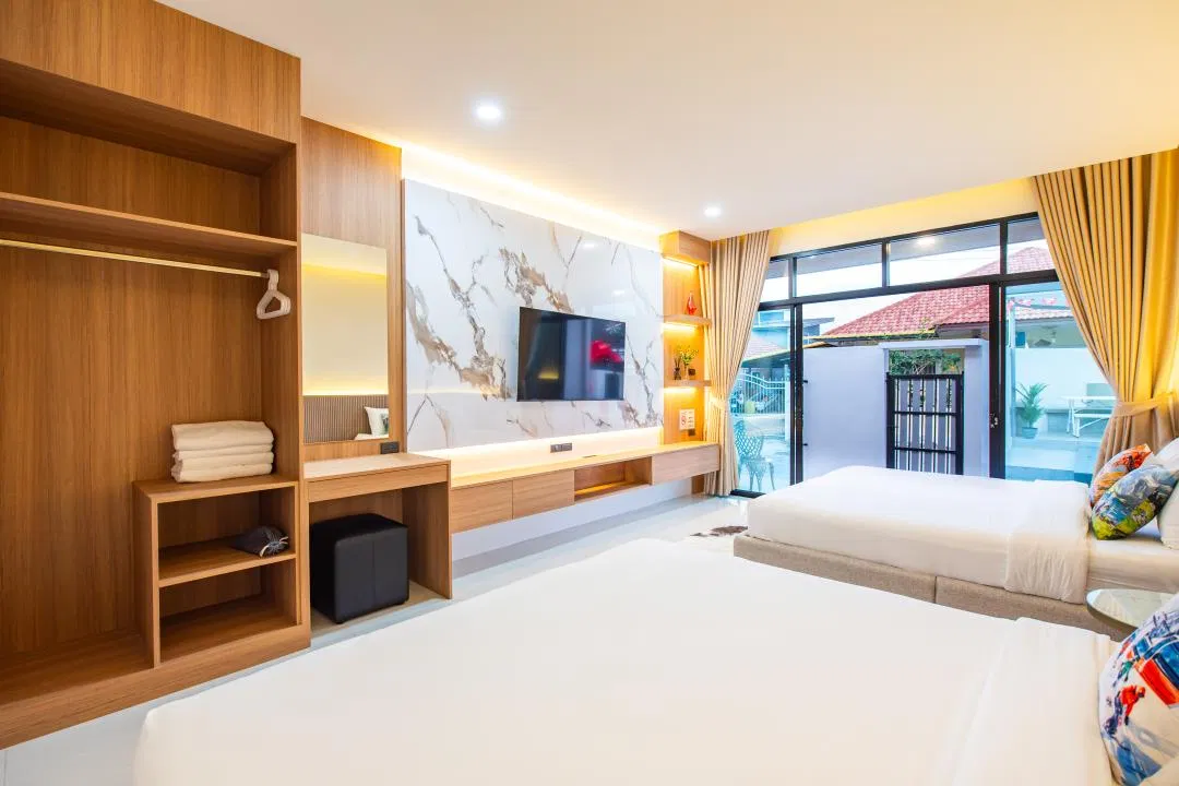 ห้องนอน Swiss Home Pool Villa