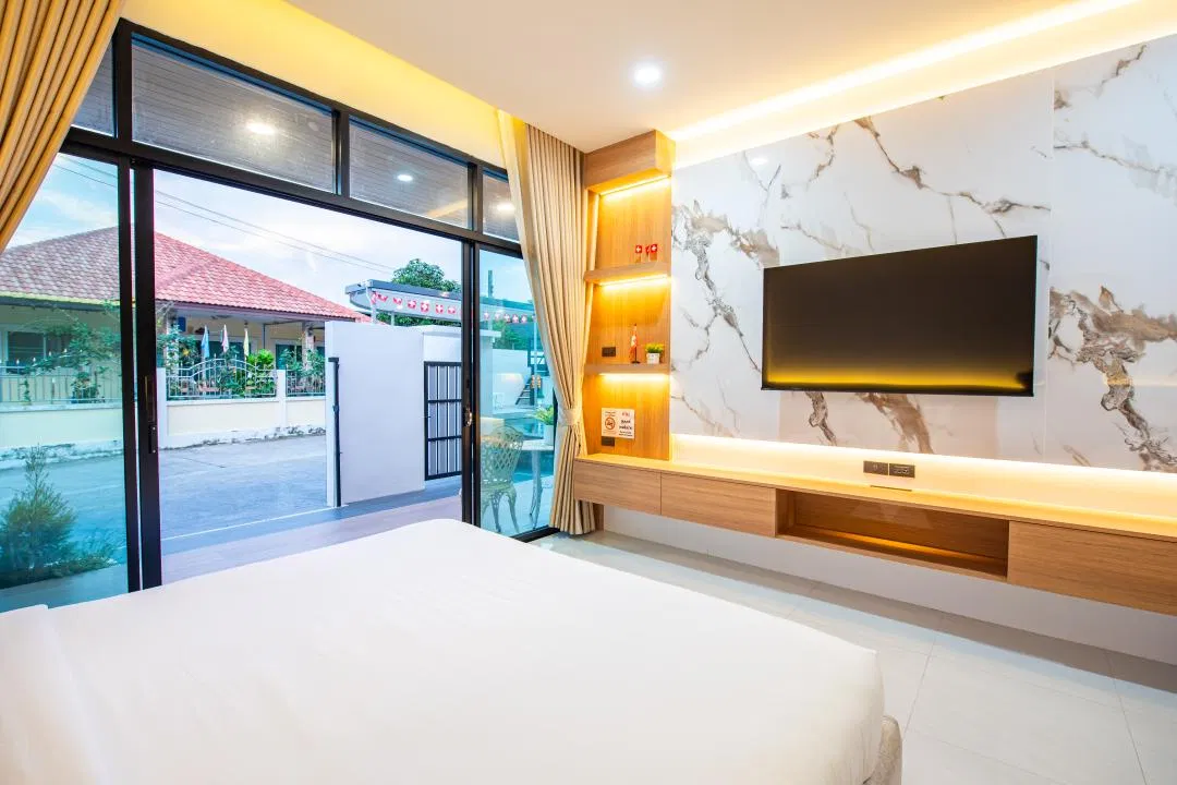 ห้องนอน Swiss Home Pool Villa