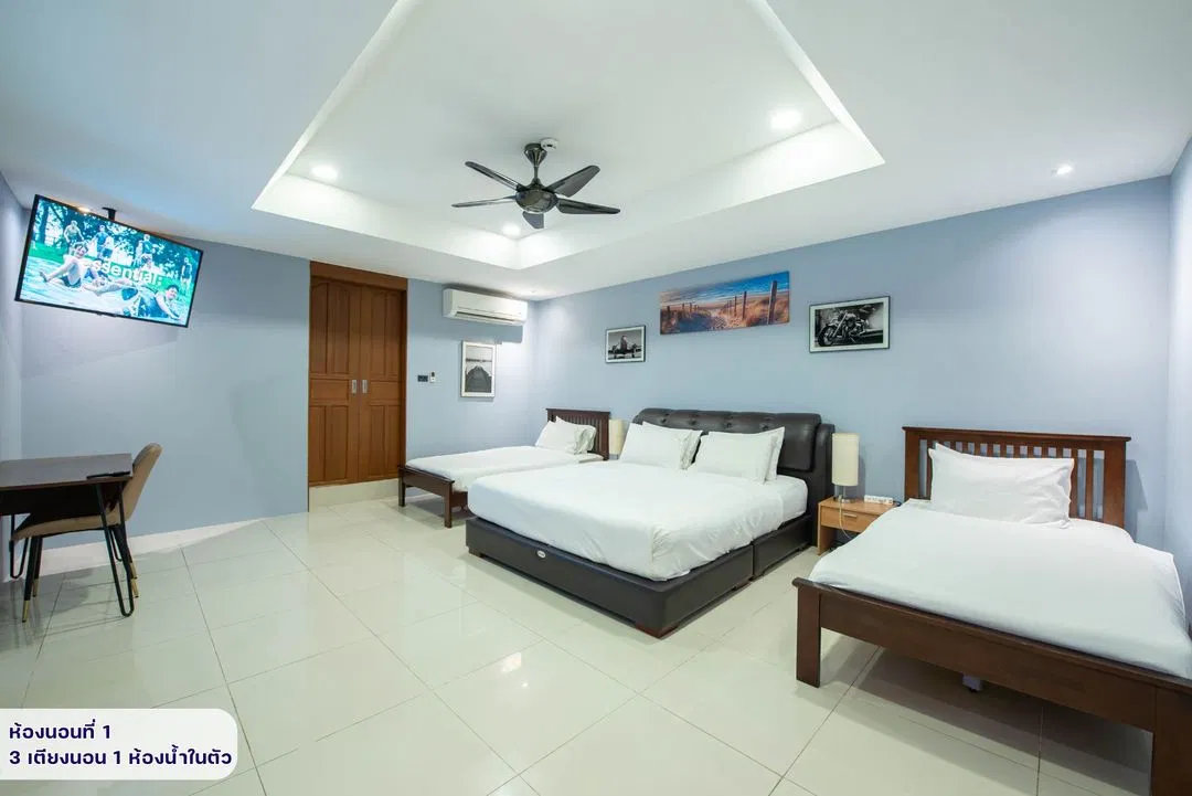 ห้องนอน Pool house Deluxe