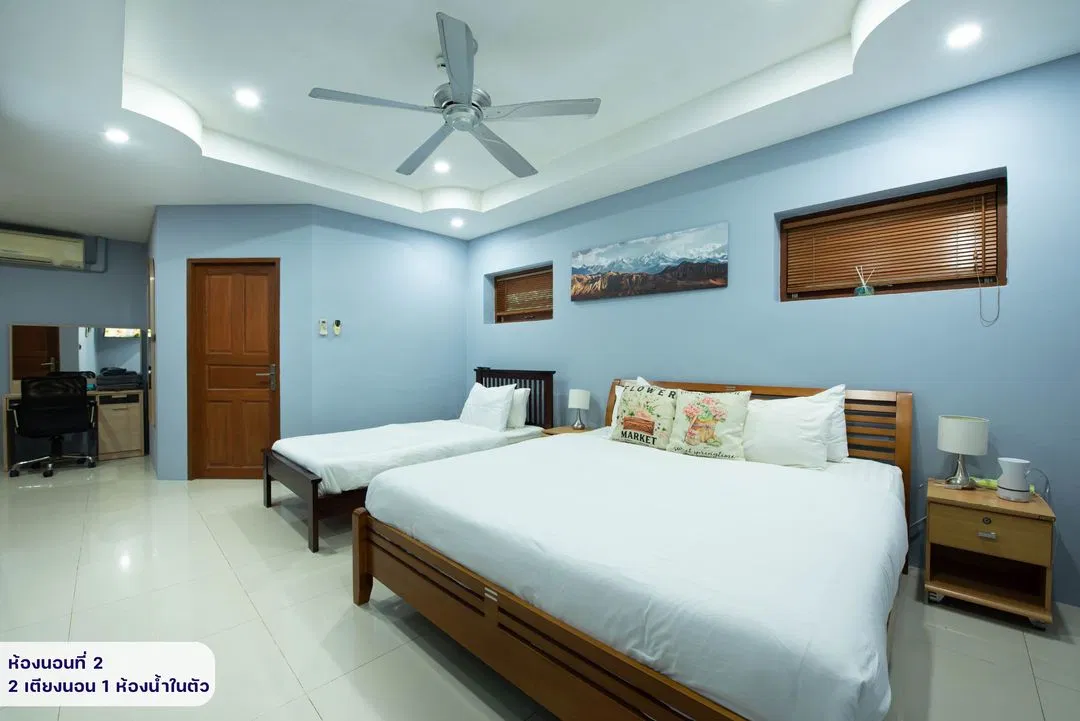 ห้องนอน Pool house Deluxe