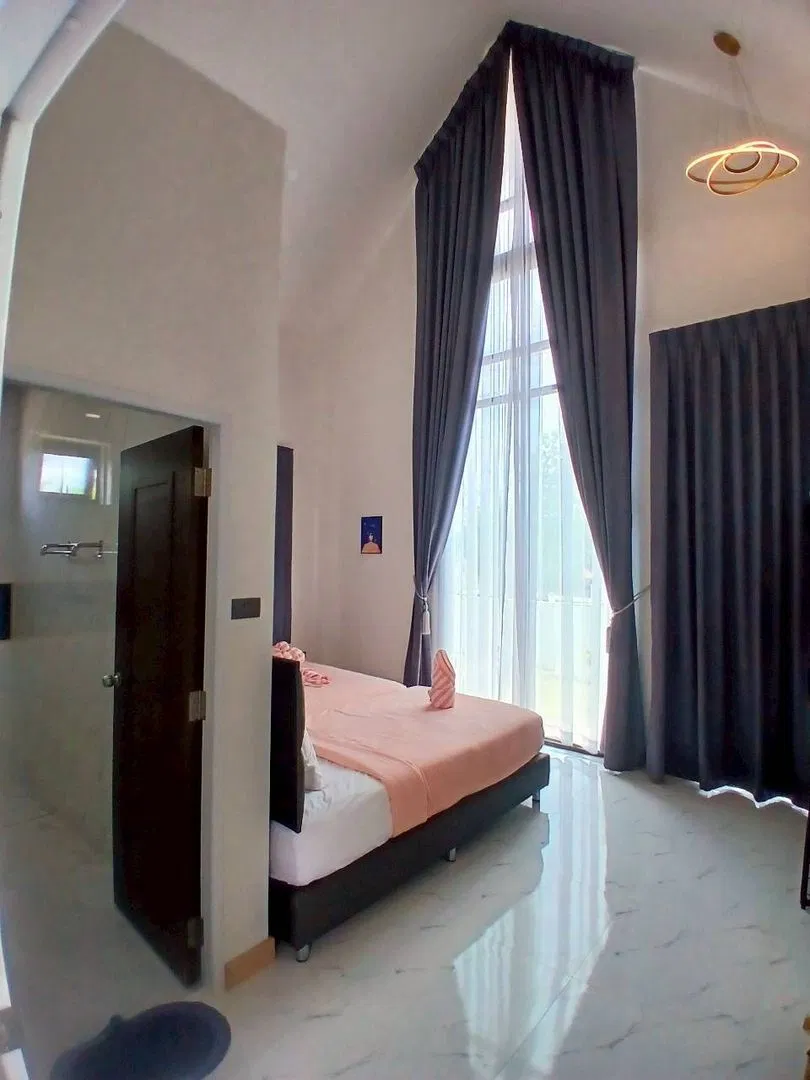 ห้องนอน AN Pool Villa Rayong