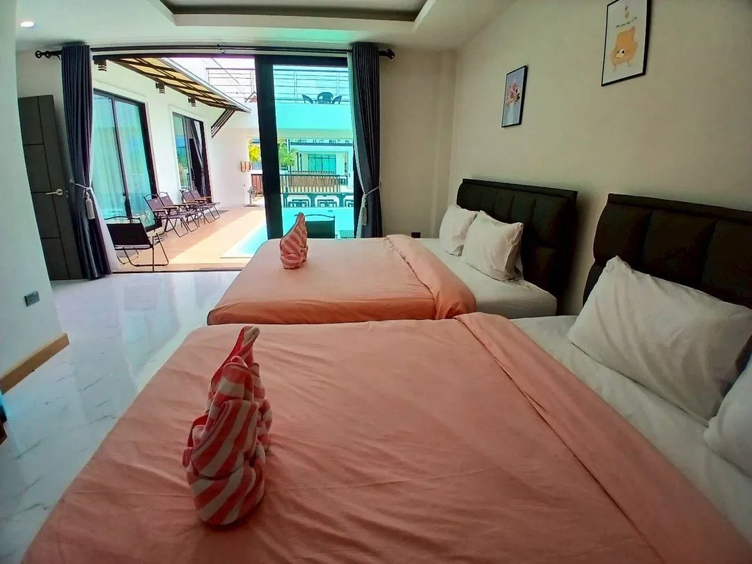 ห้องนอน AN Pool Villa Rayong