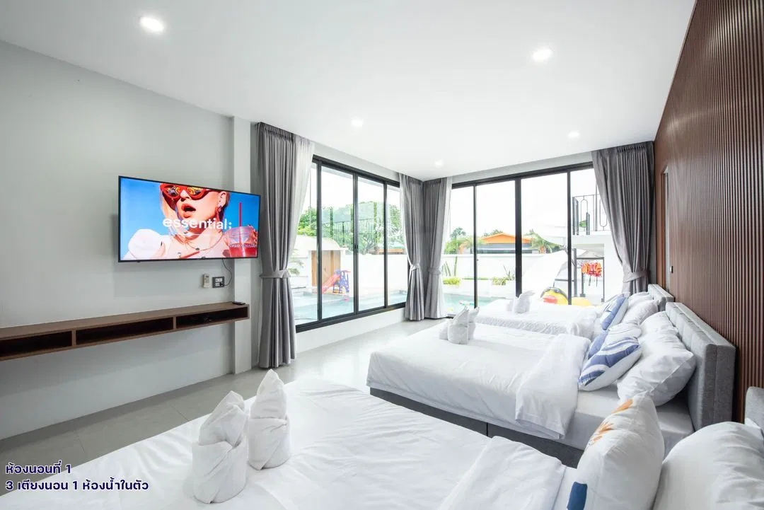 ห้องนอน Mushroom poolvilla