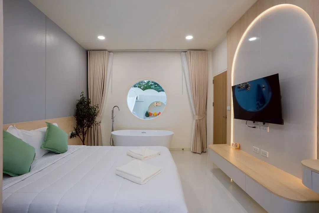 ห้องนอน Sun&zone pool villa