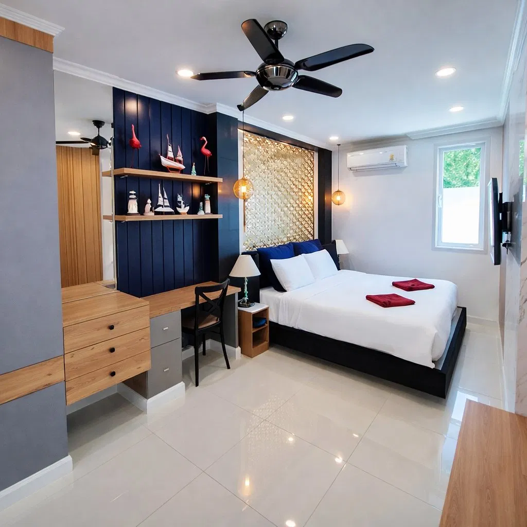 ห้องนอน Exquisite poolvilla G