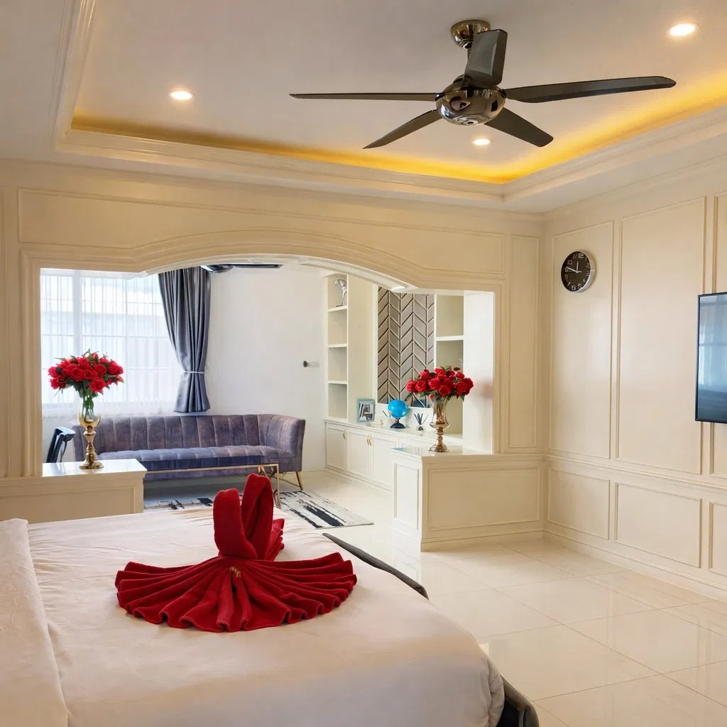 ห้องนอน Exquisite poolvilla G