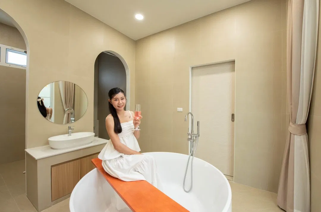 ห้องน้ำ Peace Villa pattaya