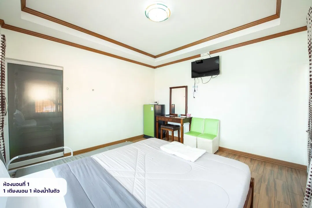 ห้องนอน บ้าน ปอ รีสอร์ท