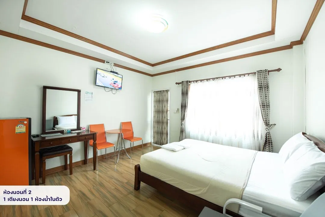 ห้องนอน บ้าน ปอ รีสอร์ท