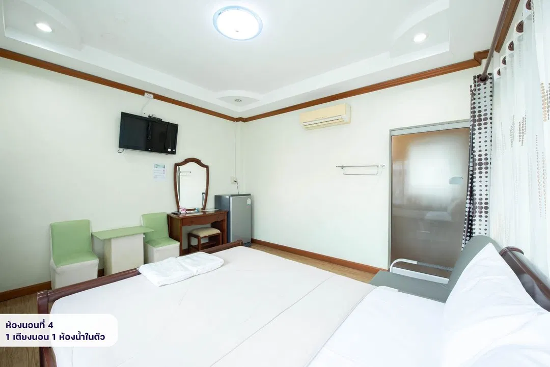 ห้องนอน บ้าน ปอ รีสอร์ท