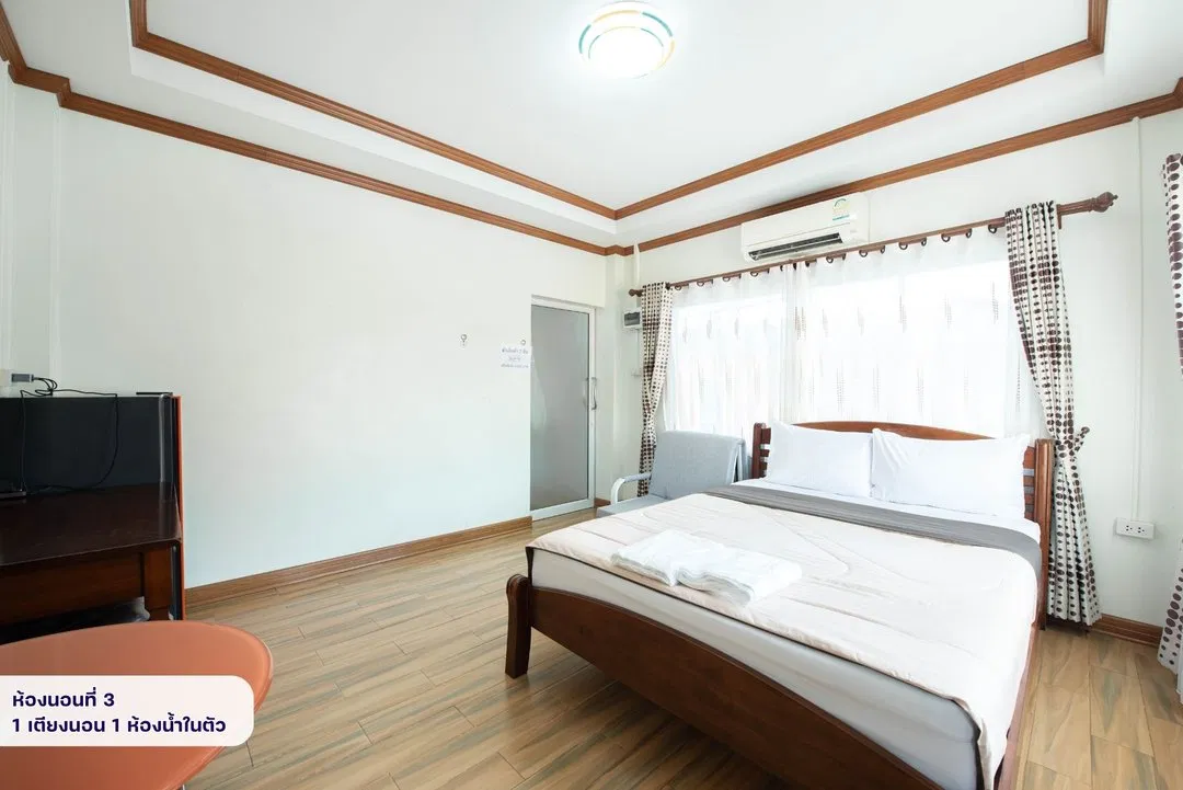 ห้องนอน บ้าน ปอ รีสอร์ท